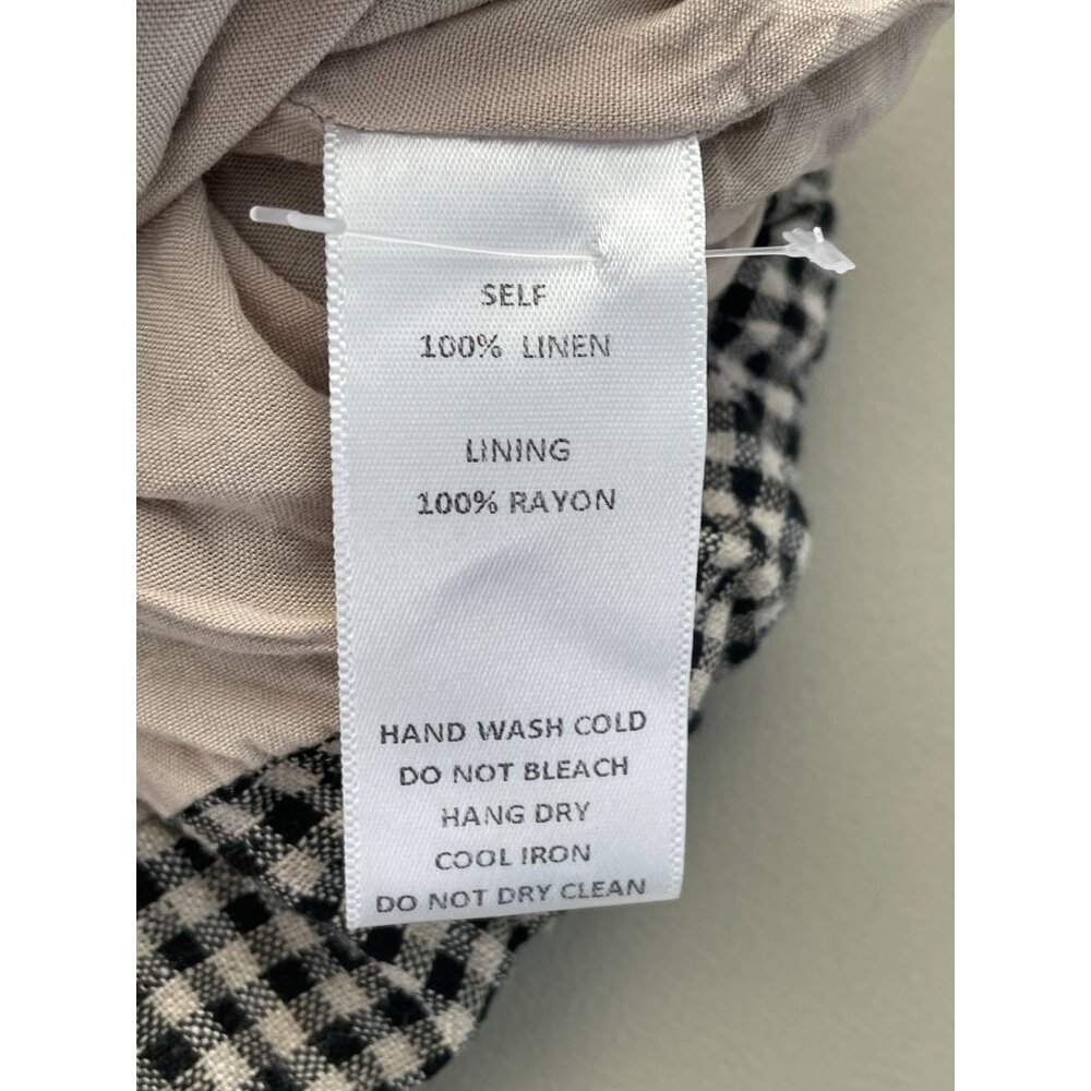 Mod Ref Gingham Blazer Jacket Size Medium Linen B… - image 4